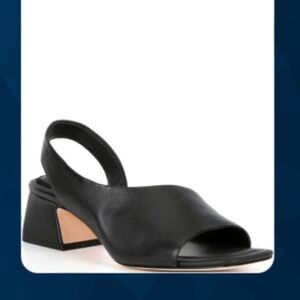 Antonio Melani Black Leather Dress Sandals